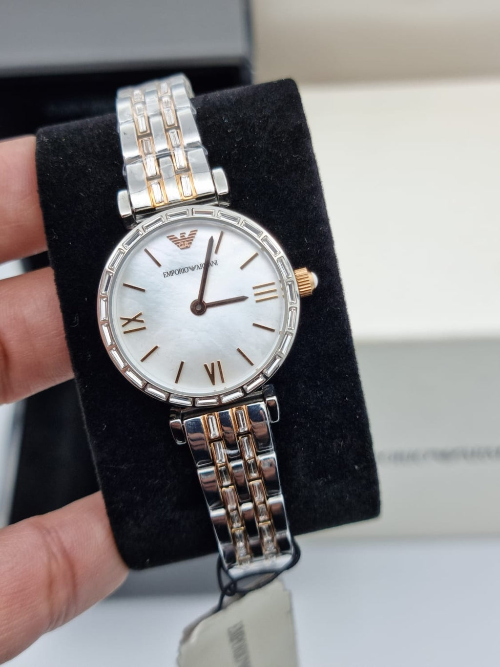 Emporio Armani Women’s Quartz Stainless Steel White Dial 28mm Watch AR11290