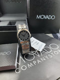 Movado Women’s Quartz Swiss Made Stainless Steel Black Dial 28mm Watch 0606858