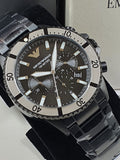 Emporio Armani Men’s Quartz Stainless Steel Black Dial 43mm Watch AR80050