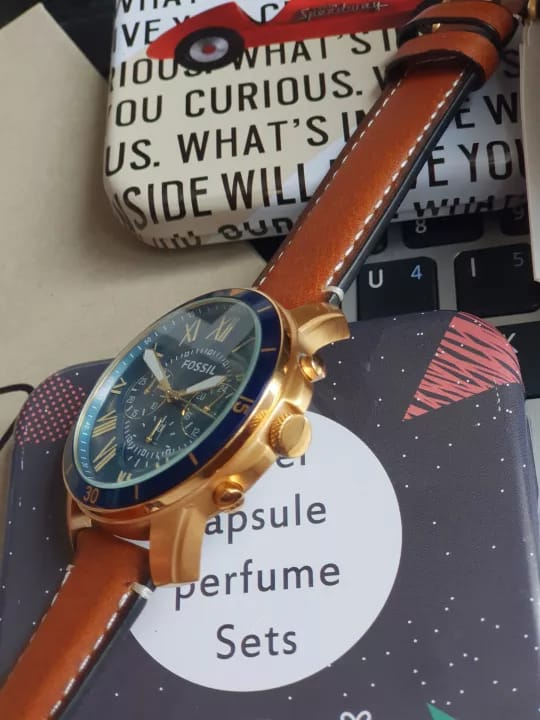 Fossil Analog Blue Dial Men's Watch-FS5268 Main Image