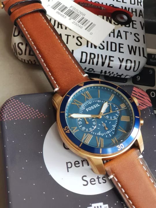 Fossil Analog Blue Dial Men's Watch-FS5268