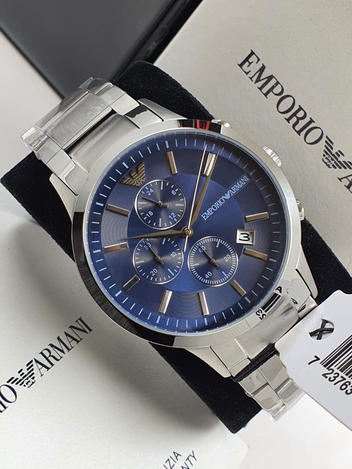 EMPORIO ARMANI Renato Chronograph Quartz Blue Dial Men's Watch AR11164