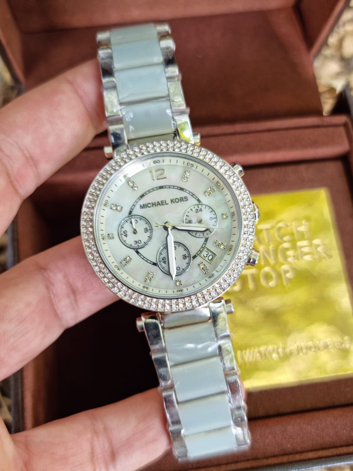 Michael Kors Women’s Quartz Stainless Steel Mother of Pearl Dial 39mm Watch MK6138