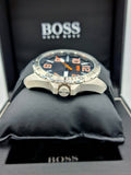 BOSS Orange 1512943 Men's Black Silver Orange 48 mm