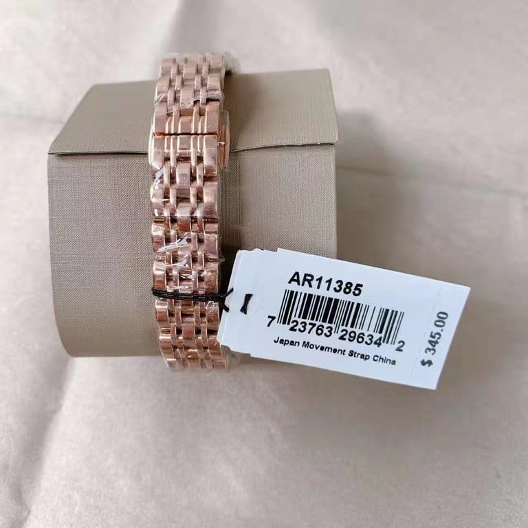 Emporio Armani Women’s Quartz Rose Gold Stainless Steel Mother Of Pearl Dial 32mm Watch AR11385