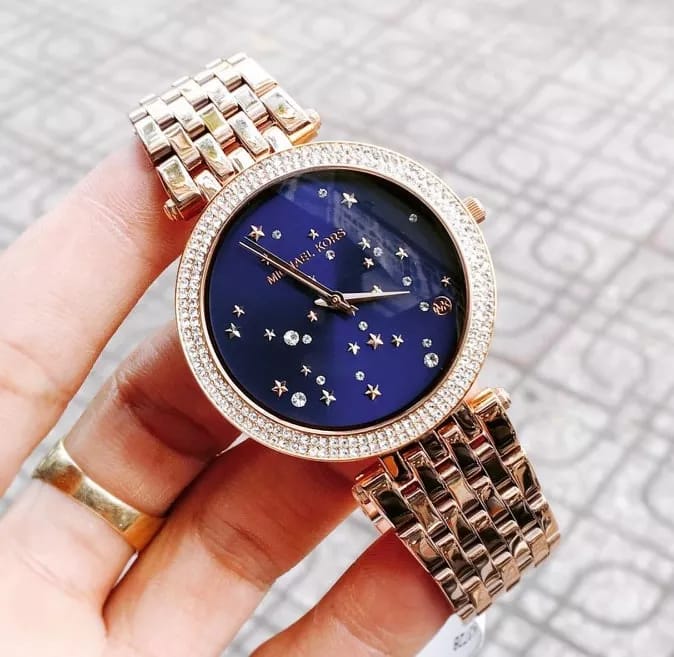 Michael Kors Women’s Quartz Stainless Steel Blue Dial 39mm Watch MK3728
