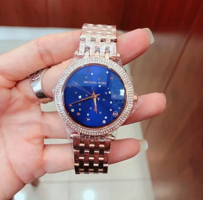 Michael Kors Women’s Quartz Stainless Steel Blue Dial 39mm Watch MK3728