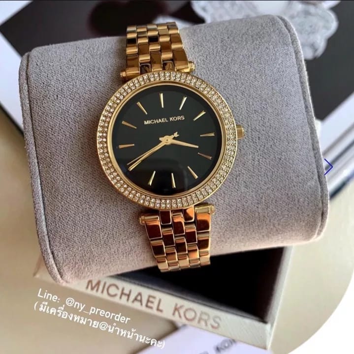 Michael Kors Women’s Quartz Stainless Steel Black Dial 37mm Watch MK3738