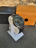 Kenneth Cole Gents Watch Black Leather Strap Black Dial