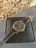 Kenneth Cole Gents Watch Black Leather Strap Black Dial KCW0000