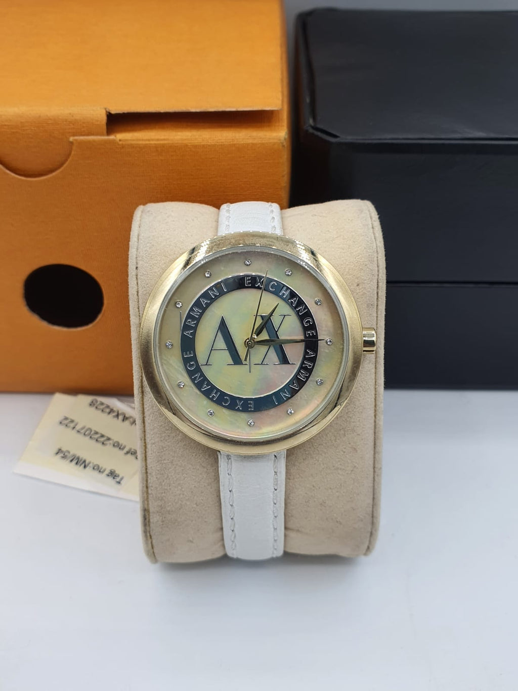 ARMANI EXCHANGEStreet Gold- Tone Dial Ladies Dress Watch AX4227