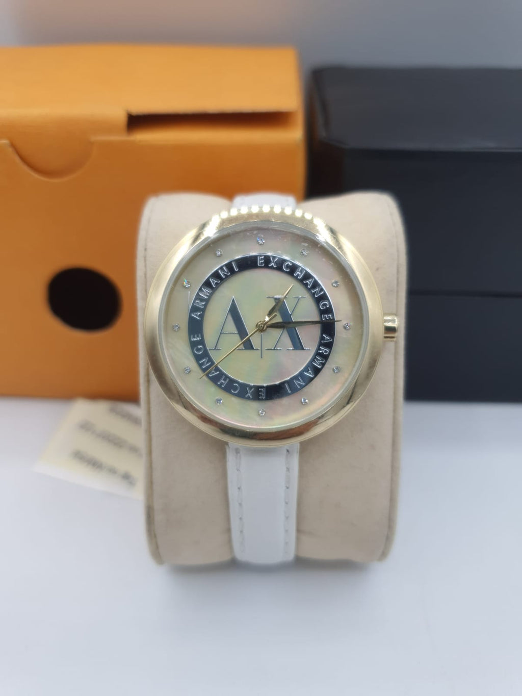 ARMANI EXCHANGEStreet Gold- Tone Dial Ladies Dress Watch AX4227