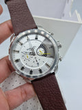 Men's Diesel Stronghold Chronograph Leather Strap Watch DZ4346