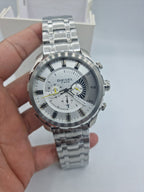 Men's Diesel Stronghold Chronograph Leather Strap Watch DZ4346 (Strap Change Orignal Chain)