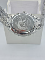 Men's Diesel Stronghold Chronograph Leather Strap Watch DZ4346 (Strap Change Orignal Chain)