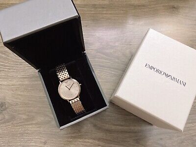Emporio Armani Women's AR11062 Dress Watch Analog Display Quartz Pink Watch