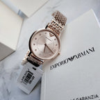 Emporio Armani Women's AR11062 Dress Watch Analog Display Quartz Pink Watch