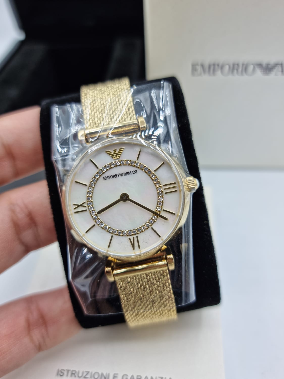 Emporio Armani Women’s Analog Stainless Steel Mother of Pearl Dial 32mm Watch AR11321