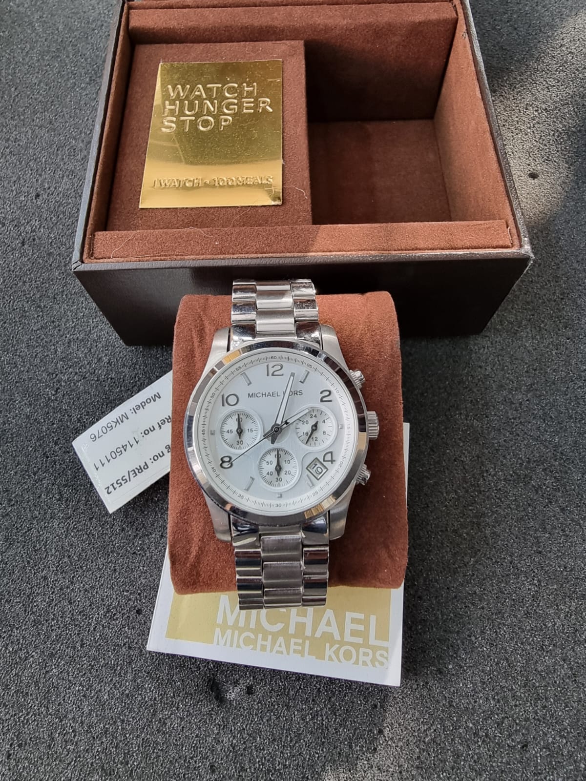 Michael Kors Silver Midsized Chronograph Ladies Watch MK5076