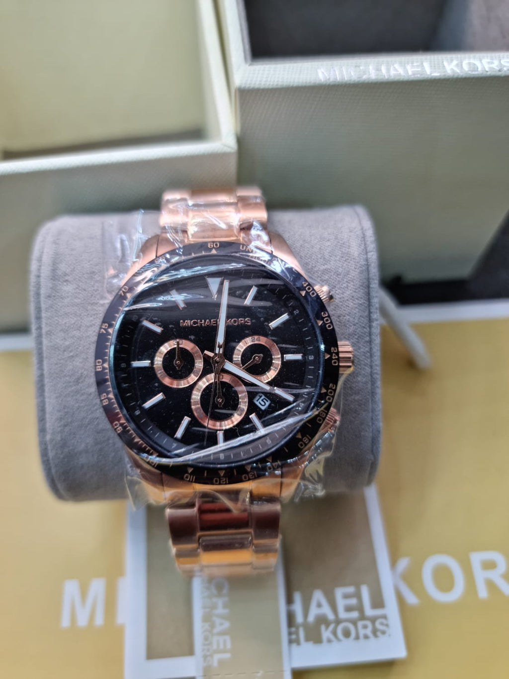 Michael Kors Men’s Quartz Stainless Steel Black Dial 45mm Watch MK8824