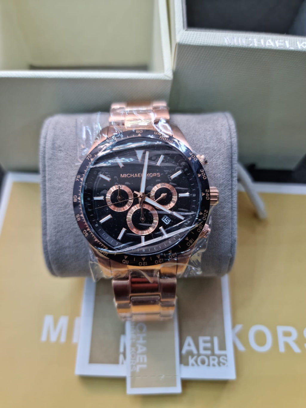 Michael Kors Men’s Quartz Stainless Steel Black Dial 45mm Watch MK8824
