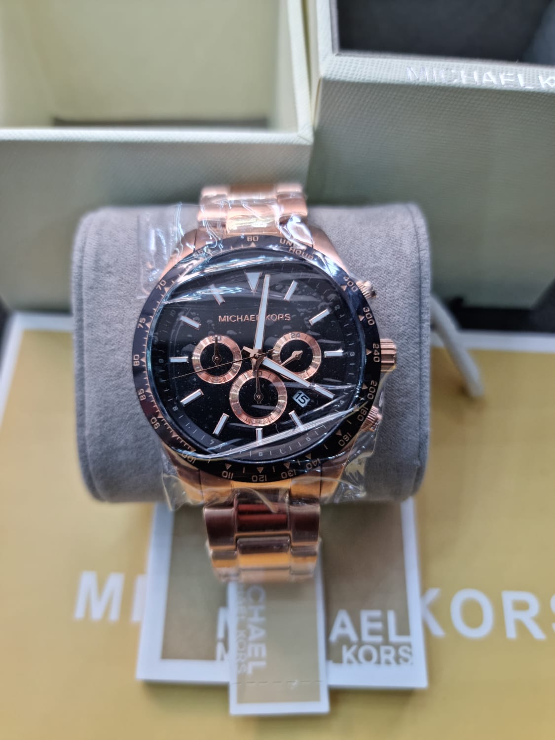 Michael Kors Men’s Quartz Stainless Steel Black Dial 45mm Watch MK8824