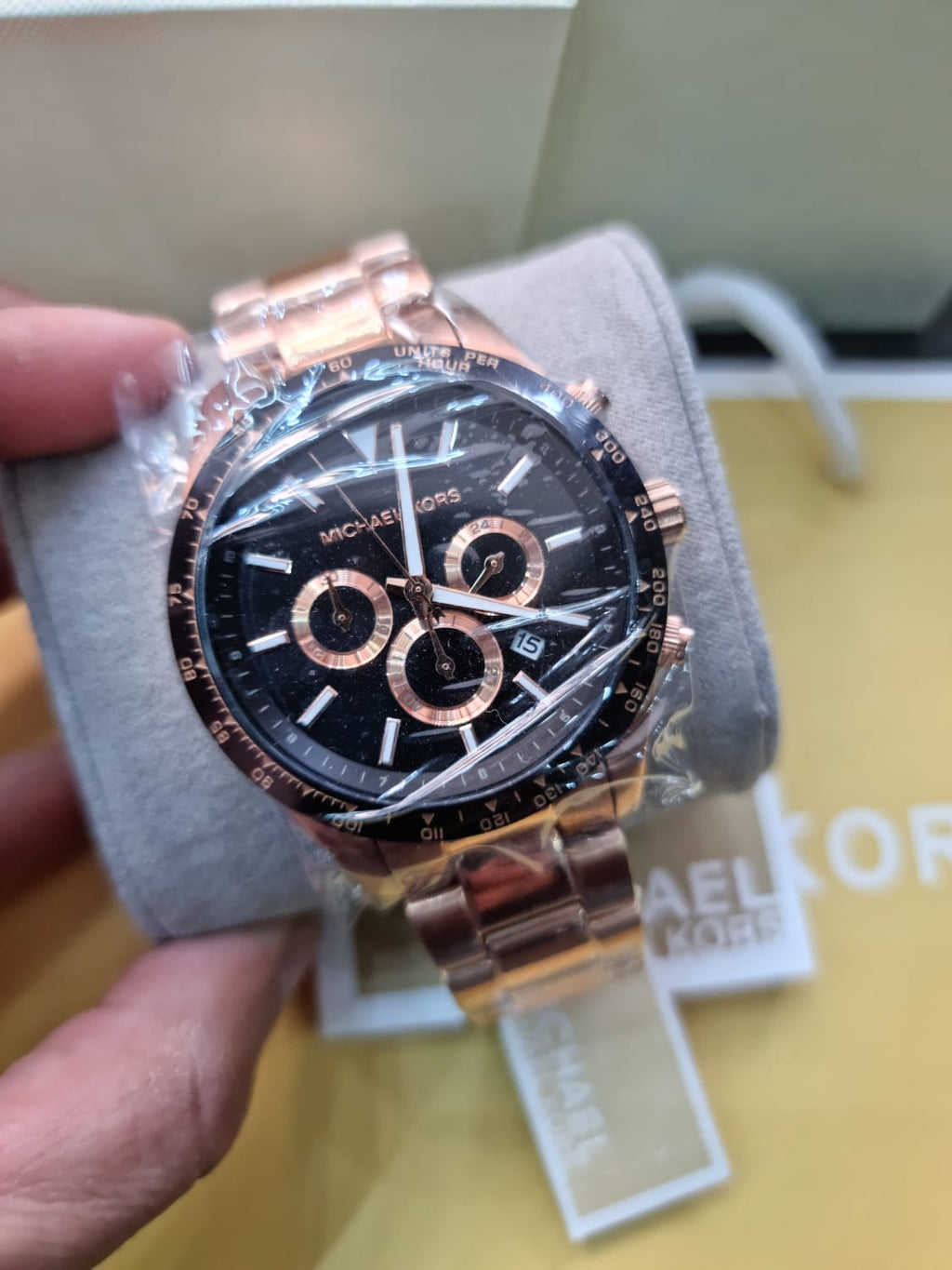 Michael Kors Men’s Quartz Stainless Steel Black Dial 45mm Watch MK8824