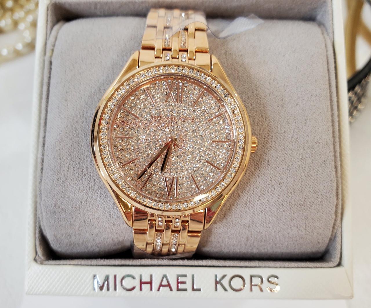 Michael Kors Women's Mindy Three-Hand Rose Gold-Tone Alloy Watch MK7085