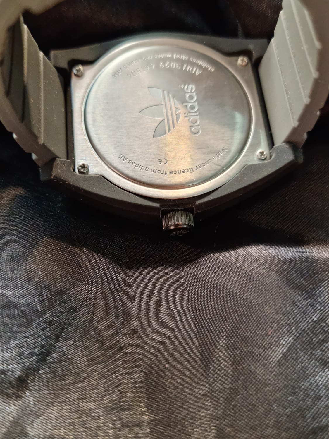 Adidas Men's 50mm Grey Silicone Band Plastic Case Quartz Analog Watch adh3029