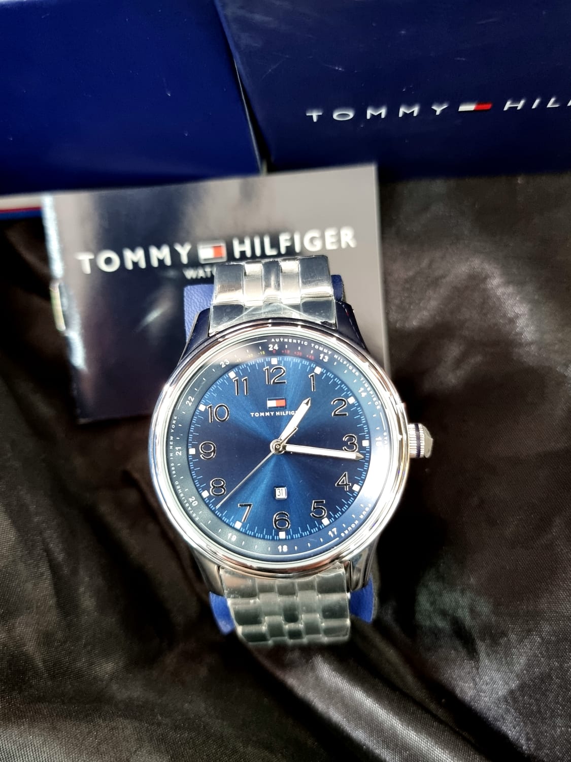 Tommy Hilfiger Mens Quartz Stainless Silver Blue Dial Watch TH.151.1.14.1224