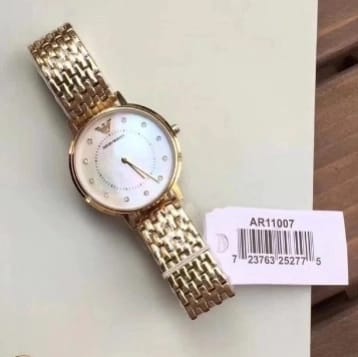 Emporio Armani Women’s Analog Stainless Steel Mother of Pearl Dial 32mm Watch AR11007