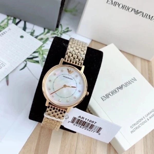 Emporio Armani Women’s Analog Stainless Steel Mother of Pearl Dial 32mm Watch AR11007