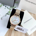 Emporio Armani Women’s Analog Stainless Steel Mother of Pearl Dial 32mm Watch AR11007