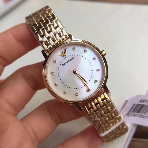 Emporio Armani Women’s Analog Stainless Steel Mother of Pearl Dial 32mm Watch AR11007