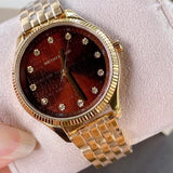 Michael Kors Women’s Quartz Stainless Steel Brown Dial 35mm Watch MK6798