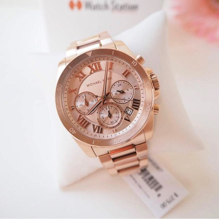 Michael Kors Women’s Quartz Chronograph Stainless Steel Rose Gold Dial 40mm Watch MK6367