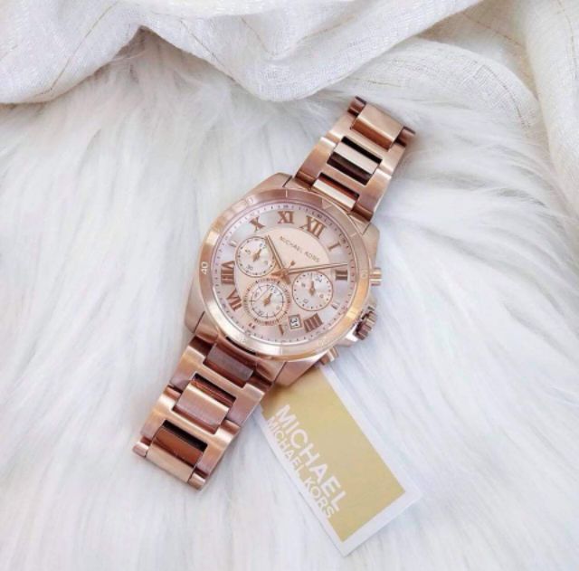 Michael Kors Women’s Quartz Chronograph Stainless Steel Rose Gold Dial 40mm Watch MK6367