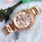 Michael Kors Women’s Quartz Chronograph Stainless Steel Rose Gold Dial 40mm Watch MK6367