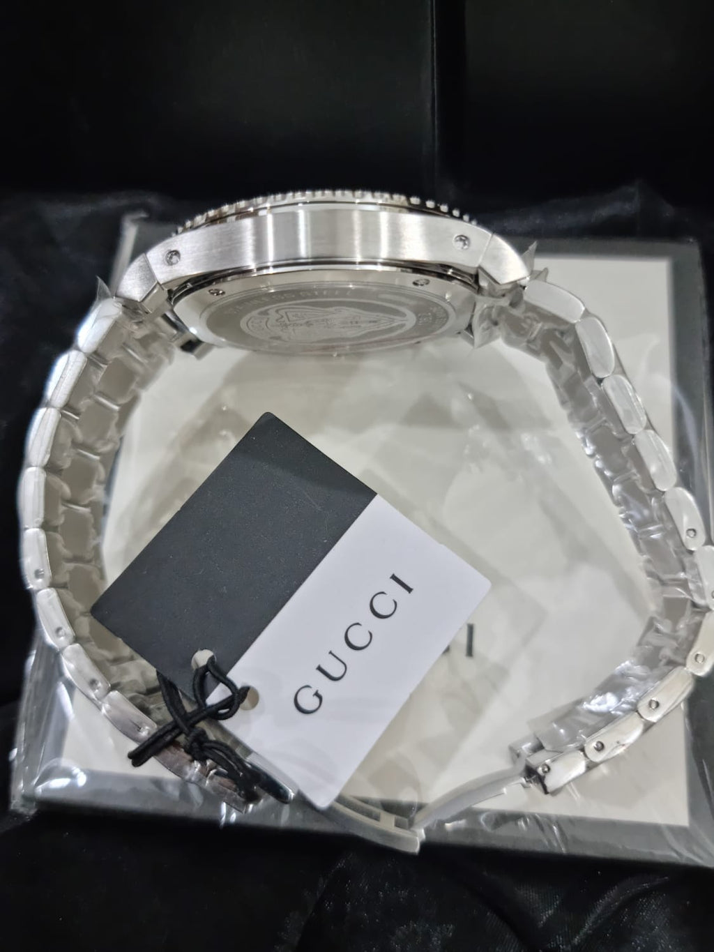 Gucci Men’s Swiss Made Quartz Stainless Steel Blue Dial 45mm Watch YA136203