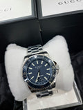 Gucci Men’s Swiss Made Quartz Stainless Steel Blue Dial 45mm Watch YA136203