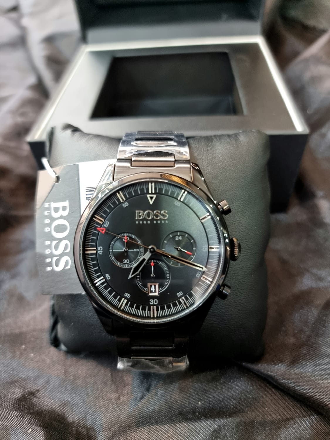HUGO Men's Quartz Watch with Stainless Steel Strap, Black, 22 (Model: 1513714)