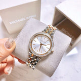 Michael Kors Women’s Quartz Stainless Steel Silver Dial 33mm Watch MK3405