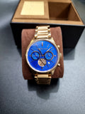 MICHAEL KORS Chronograph Blue Dial Rose Gold-tone Men's Watch MK5911