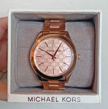 Michael Kors Women's 'Runway' Quartz Stainless Steel Watch, Color:Rose Gold-Toned (Model: MK3336)