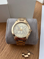 Michael Kors Women’s Quartz Gold Stainless Steel Gold Dial 39mm Watch MK3590