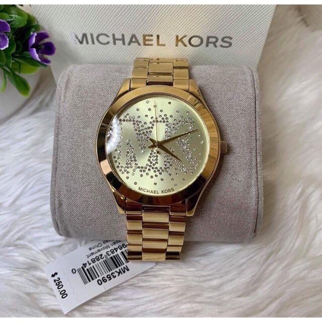 Michael Kors Women’s Quartz Gold Stainless Steel Gold Dial 39mm Watch MK3590