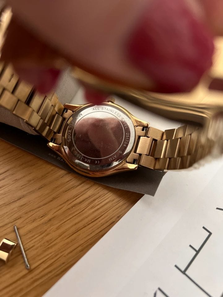 Michael Kors Women’s Quartz Gold Stainless Steel Gold Dial 39mm Watch MK3590