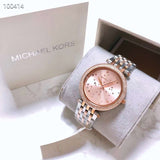 Michael Kors Women’s Quartz Two-tone Stainless Steel Rose Gold Dial 39mm Watch MK3726