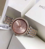 Michael Kors Women’s Quartz Two-tone Stainless Steel Rose Gold Dial 39mm Watch MK3726