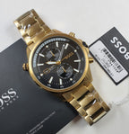 BOSS Chronograph Quartz Watch for Men with Gold Coloured Stainless Steel Bracelet - 1513932